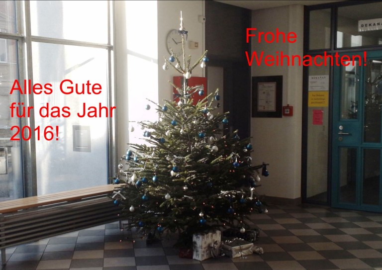 Frohe Weihnachten und ein gutes Jahr 2016!