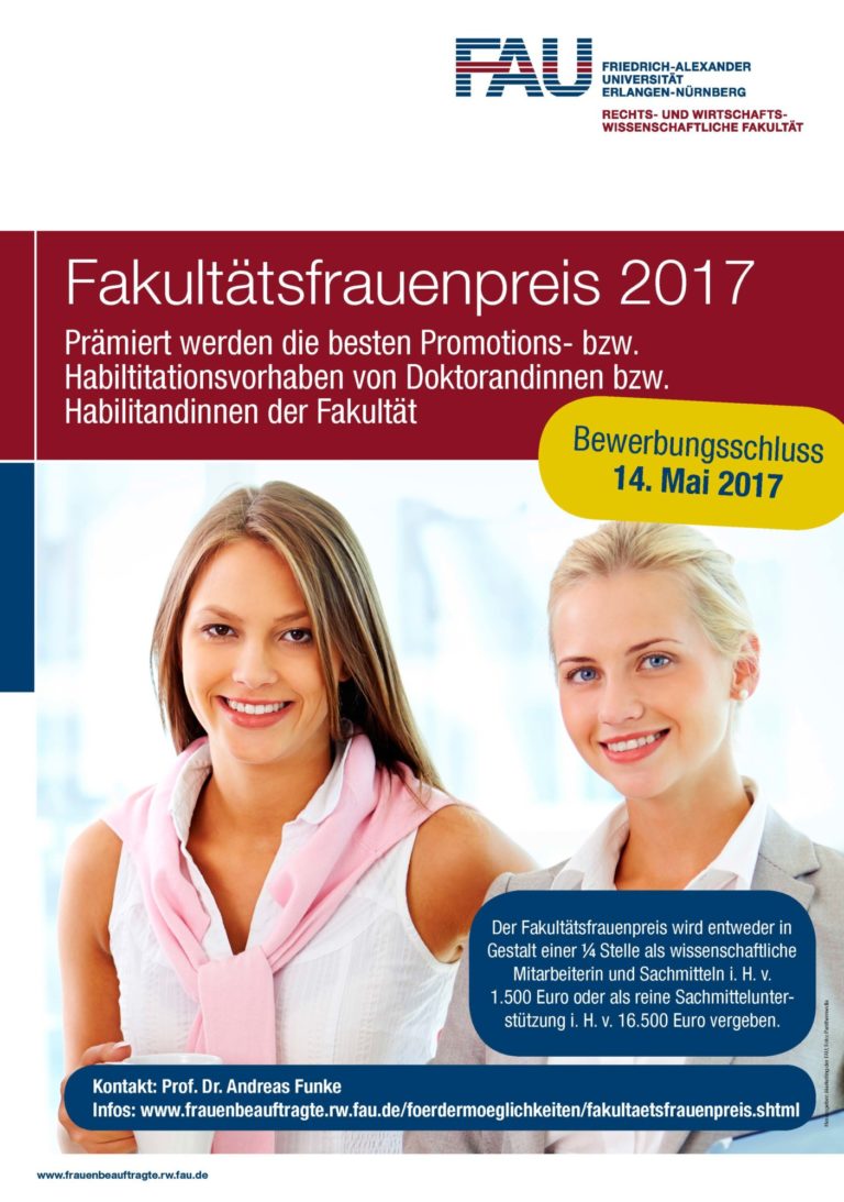 Fakultätsfrauenpreis 2017