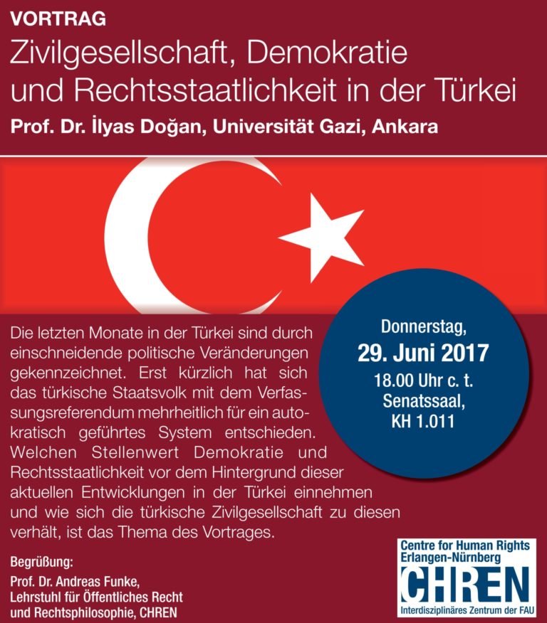 Vortrag „Zivilgesellschaft, Demokratie und Rechtsstaatlichkeit in der Türkei“  (Prof. Doğan, Gazi Universität  Ankara)