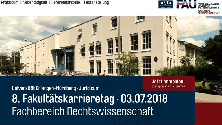 Fakultätskarrieretag am Fachbereich Rechtswissenschaft am 3. Juli 2018