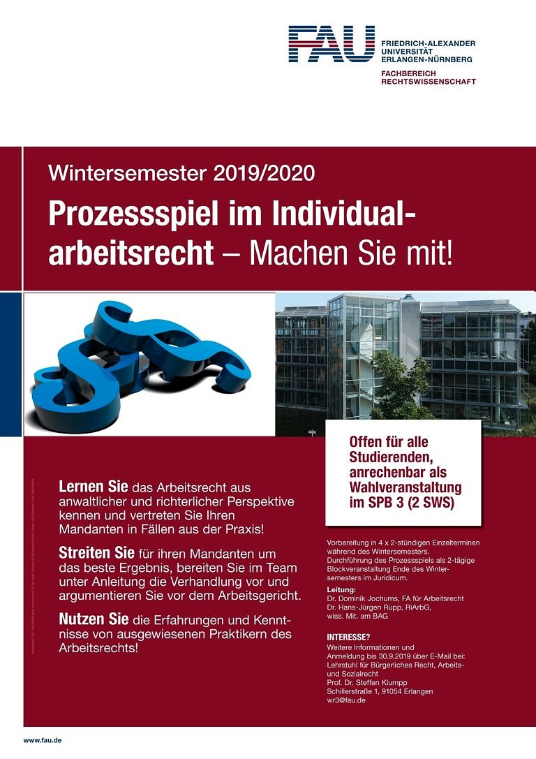 Prozessspiel im Individualarbeitsrecht – Machen Sie mit!