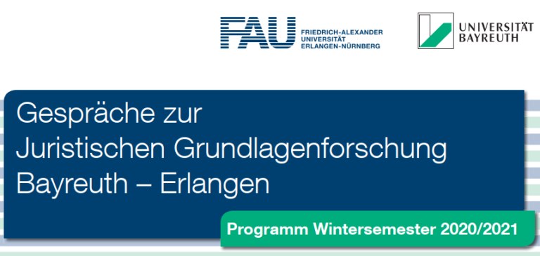 Gespräche zur Juristischen Grundlagenforschung Bayreuth – Erlangen