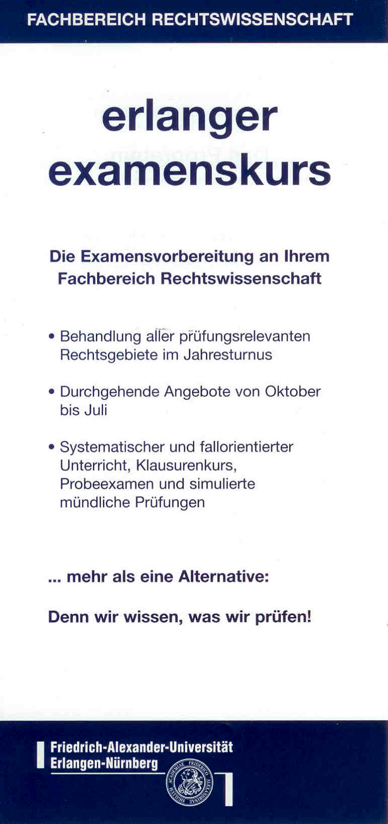 Erlanger Examenskurs: Fragen & Antworten