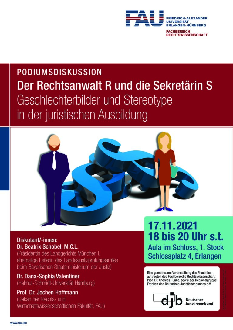 [Fällt aus!] Der Rechtsanwalt R und die Sekretärin S: Geschlechterbilder und Stereotype in der juristischen Ausbildung