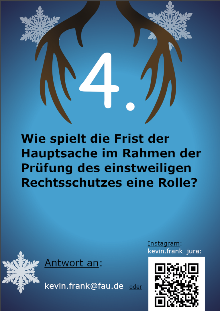 04.12.2021 – Wer hat die Türchen gegeben?