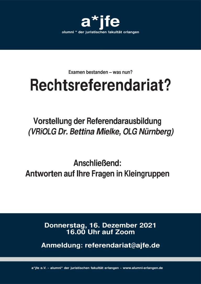 Vorstellung der Referendarausbildung