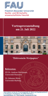 Zum Artikel "Vortrag „Elektronische Wertpapiere“"