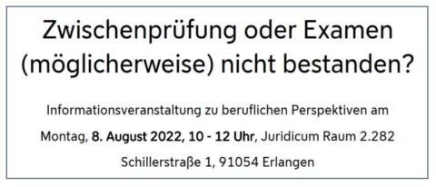 Zum Artikel "Zwischenprüfung oder Examen (möglicherweise) nicht bestanden?"