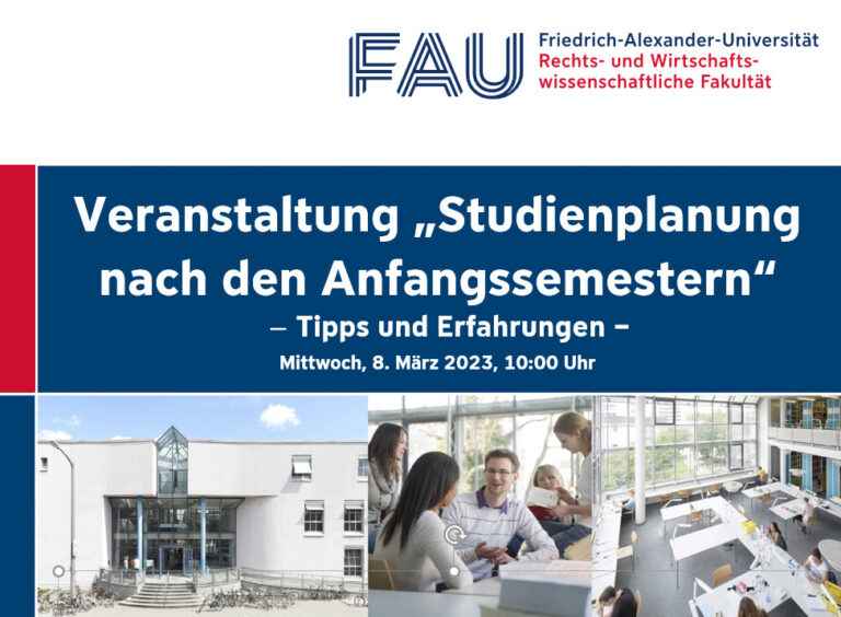 Info-Veranstaltung für Studierende in der Anfangs- und Mittelphase des Studiums