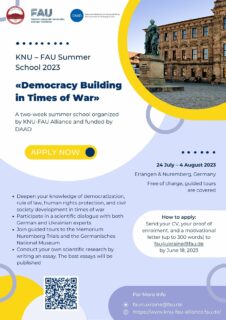 Zum Artikel "Summer School „Democracy Building in Times of War“"