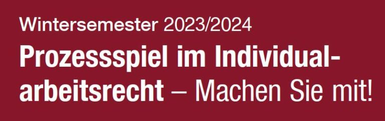 Prozessspiel im Individualarbeitsrecht