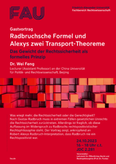 Zum Artikel "Vortrag „Radbruchsche Formel und Alexys zwei Transport-Theoreme – Das Gewicht der Rechtssicherheit als formelles Prinzip“"