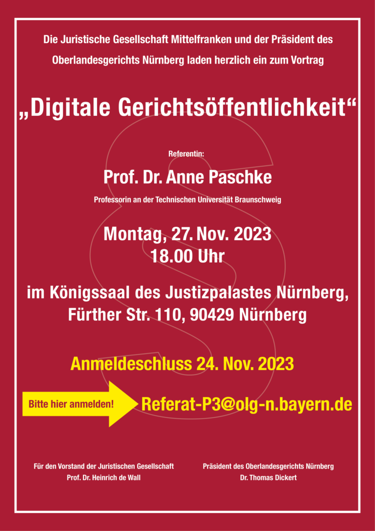 Vortrag „Digitale Gerichtsöffentlichkeit“