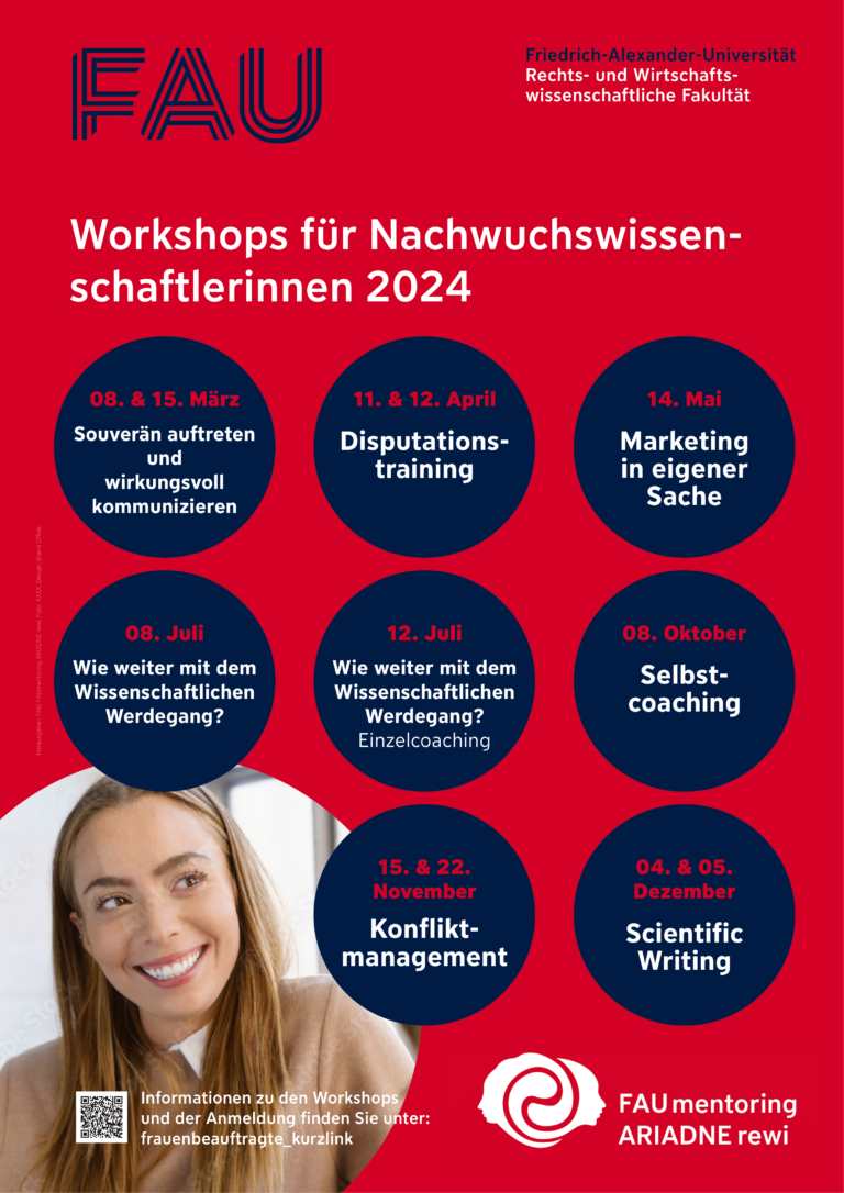 Das Veranstaltungsprogramm für Nachwuchswissenschaftlerinnen 2024 ist da – jetzt anmelden
