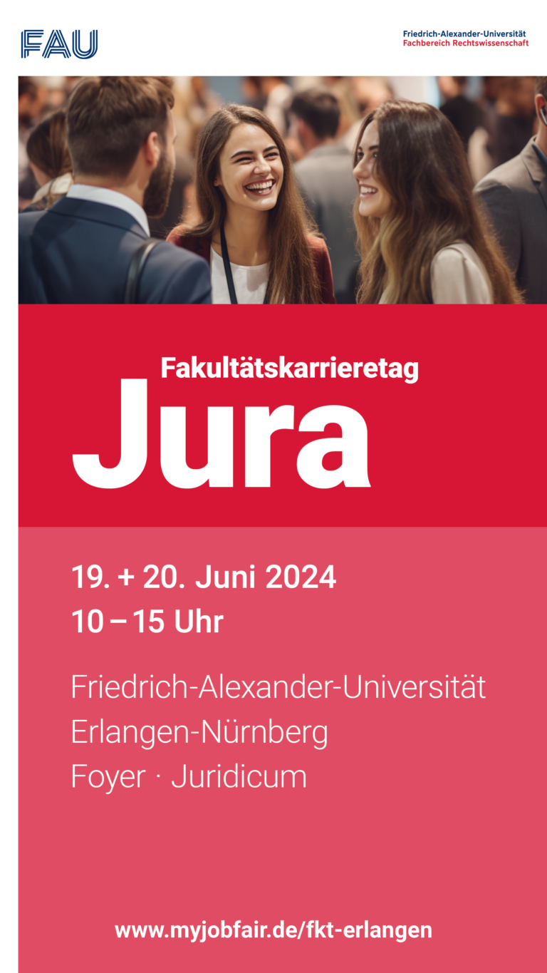 Fakultätskarrieretag Jura 2024 – Achtung: Raumänderungen beim Rahmenprogramm!