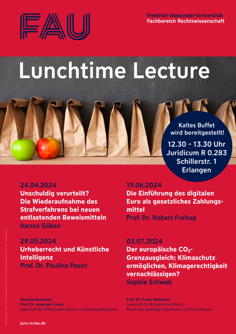 Lunchtime Lecture am 19.06. entfällt