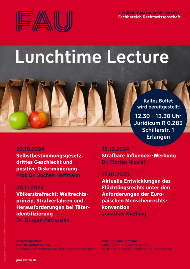Lunchtime Lecture im Wintersemester 2024/25