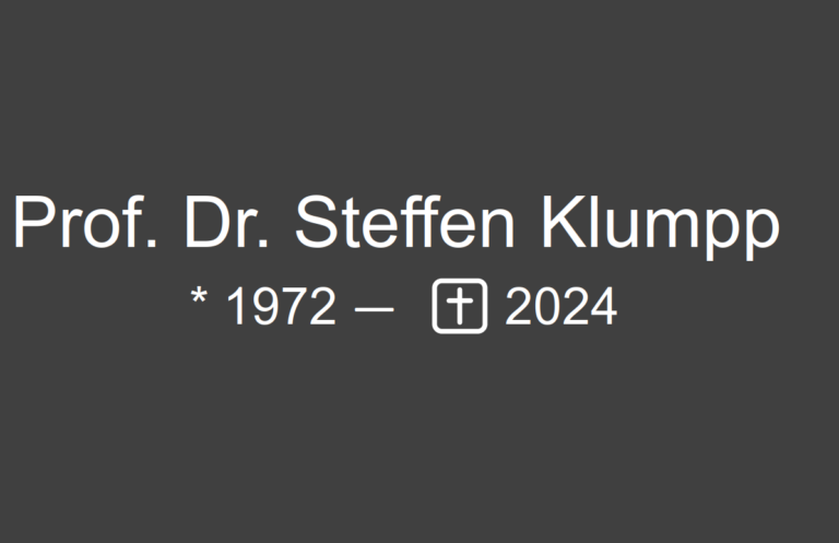 Die Rechts- und Wirtschaftswissenschaftliche Fakultät trauert um ihren Kollegen  Prof. Dr. Steffen Klumpp