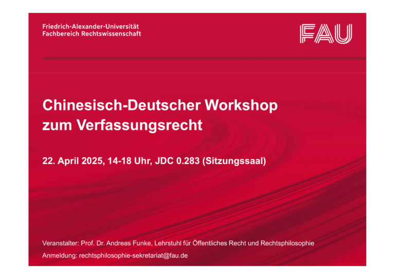 Chinesisch-Deutscher Workshop zum Verfassungsrecht